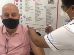 Anupam Kher takes the first dose of COVID-19 vaccination; shares video