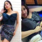 Janhvi Kapoor struggles to change her outfit in her car as she transitions from a glamorous look to a casual look