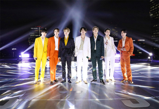 BTS replicate Grammys 2021 stage in Seoul with explosive 'Dynamite' performance