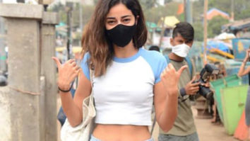 Ananya Panday rocks the casual avatar as she heads for a shoot