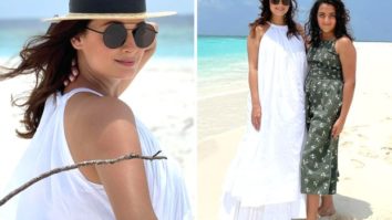 Dia Mirza vacations with her husband Vaibhav Rekhi in Maldives; strikes a pose with step-daughter