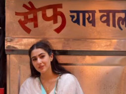 Sara Ali Khan poses in front of a tea stall named ‘Saif Chai Wala’; showers love on Saif Ali Khan