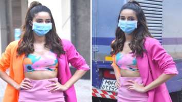 Ananya Panday is all about dopamine dressing in multicolour jacket with mini skirt and crop top Ananya Panday is all about dopamine dressing in multicolour jacket with mini skirt and crop top
