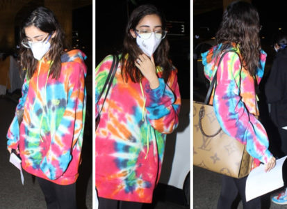 Ananya Panday pairs tie-dye sweatshirt with luxury Louis Vuitton