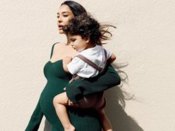 Lisa Haydon poses with son Leo, says it took three pregnancies to figure out how to dress her baby bump 