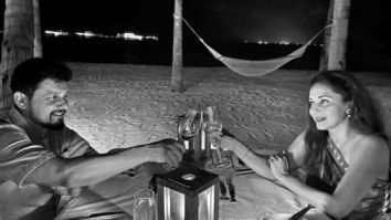 Madhuri Dixit enjoys a romantic candle lit dinner with husband in the Maldives