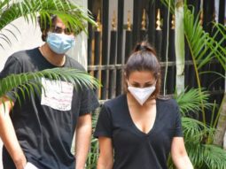 Malaika Arora with her son spotted at clinic in Bandra