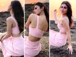 Mouni Roy sets perfect summer day style with her pastel pink crop top and skirt