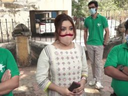 Payal Ghosh distributes food to needy people in Andheri