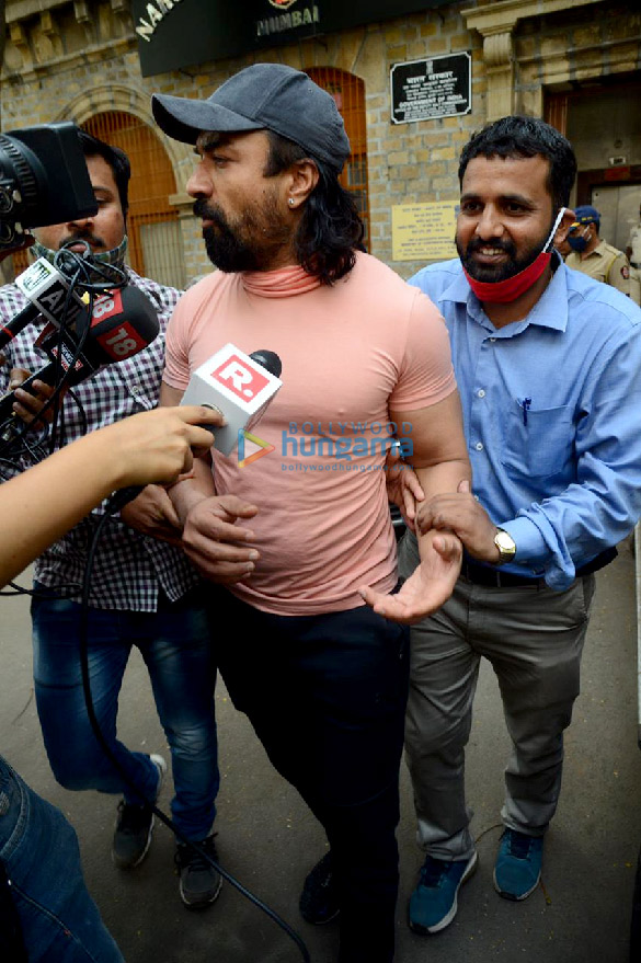 photos ajaz khan snapped on his way to court 1