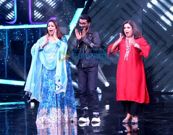 photos remo dsouza farah khan geeta kapoor on the sets of super dancer chapter 4 5