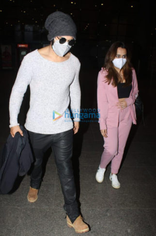 Photos: Varun Dhawan, Shreyas Talpade, Giorgia Andriani and others snapped at the airport