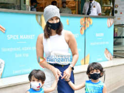 Photos: Sunny Leone snapped with her kids at Food Hall