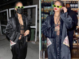 Rihanna grabs attention in lacy sheer top, kimono and Nike Air Jordans worth over Rs. 18,000