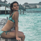 Shibani Dandekar raises the mercury levels as she poses in a bikini in The Maldives