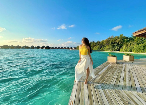Shraddha Kapoor is back in Maldives, dons yellow swimsuit and wrap skirt flaunting scenic beauty 
