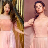 The Penthouse actress Lee Ji Ah wore same Georges Chakra peach gown that Alia Bhatt wore during IIFA 2019