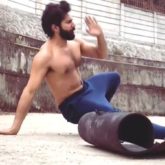 Varun Dhawan works out in the open; Ileana D'Cruz has her focus on his yoga mat