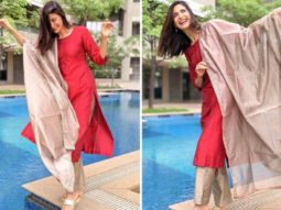 Aahana Kumra keeps it elegant in red salwar suit