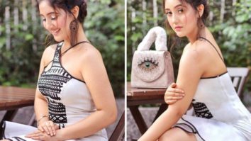 Ashnoor Kaur dons an asymmetrical one-shoulder dress for her 17th birthday