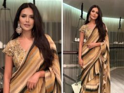 Esha Gupta looks like an absolute diva in a gorgeous ruffle saree