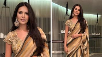 Esha Gupta looks like an absolute diva in a gorgeous ruffle saree