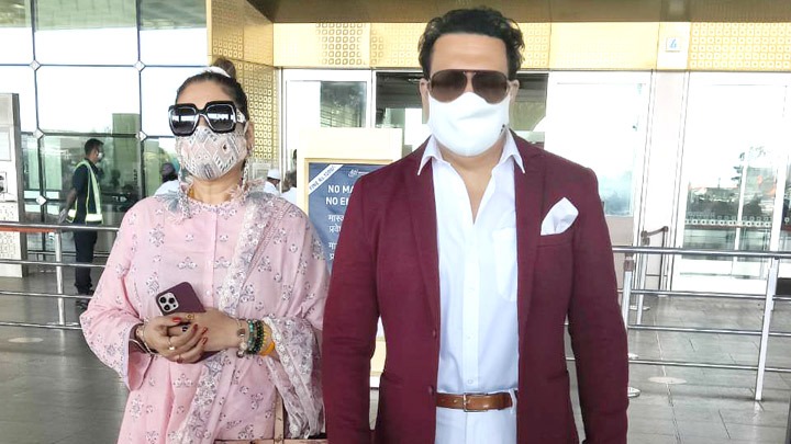 Govinda with wife spotted at Airport