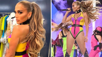 Jennifer Lopez flaunts her curves in colour block bodysuit at Vax Live concert