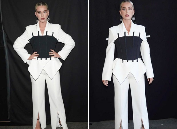 Katy Perry looks chic in all-white powersuit on American Idol with black bustier worth Rs. 34,000