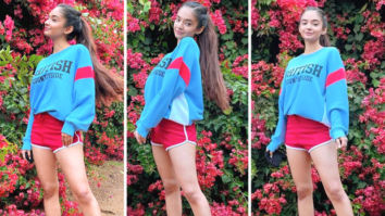 Khatron Ke Khiladi 11 star Anushka Sen pairs blue jumper with red shorts for sunny day in Cape Town