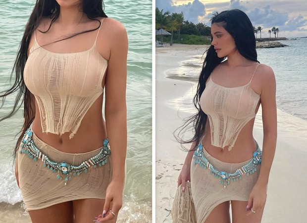 Kylie Jenner flaunts her curves in nude crop top and mini skirt in sexy new pictures on Miami beach Bollywood News pic