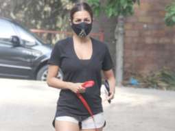 Malaika Arora spotted with her pet dog in Bandra