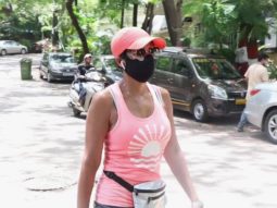 Mandira Bedi snapped for a walk in Bandra