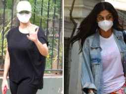 Neha Dhupia and Shilpa Shetty spotted in Bandra