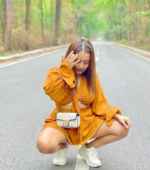 Neha Kakkar dons monotone coords; carries Gucci sling bag worth around