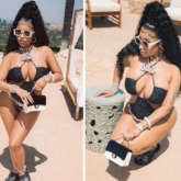 Nicki Minaj sets the temperature soaring skimpy black monokini