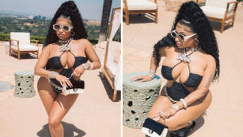Nicki Minaj sets the temperature soaring in skimpy black monokini