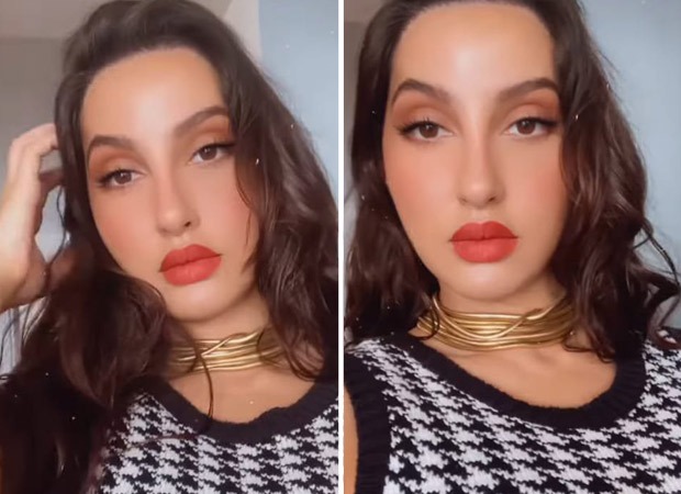 Nora Fatehi gives summer inspiration in checkered top with classic bold red lip Nora Fatehi gives summer inspiration in checkered top with classic bold red lip