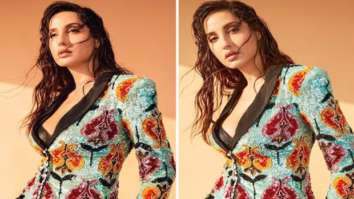 Nora Fatehi raises glam quotient in sparkly powersuit with floral motifs on Dance Deewane 3