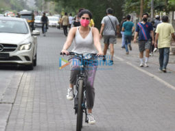 Photos: Khushi Kapoor snapped cycling in Lokhandwala