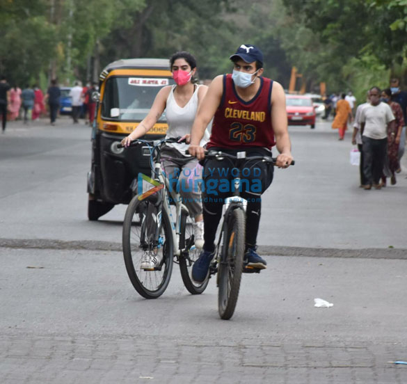 photos khushi kapoor snapped cycling in lokhandwala 3