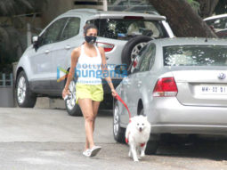 Photos: Malaika Arora spotted with her pet for morning walk