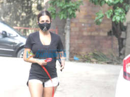 Photos: Malaika Arora spotted with her pet on a morning walk