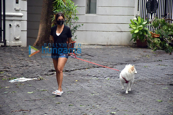 Photos: Malaika Arora spotted with her pet on a morning walk