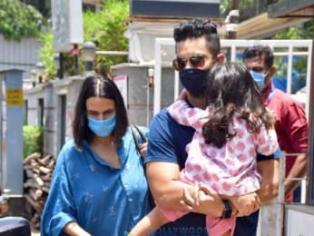 Photos: Neha Dhupia and Angad Bedi snapped at Surya Hospital in Santacruz