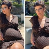 Pregnant Halsey is all about smokey eye and cutesy wrap dress as she soaks in the sun