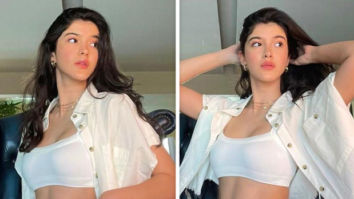 Shanaya Kapoor dons teensy crop top with white sweatpants and shirt; dad Sanjay Kapoor asks ‘can you give me those abs’