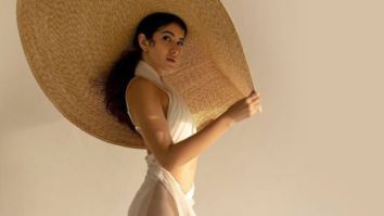 Shanaya Kapoor is an absolute smokestorm in thigh-high slit sheer white dress and a huge straw hat