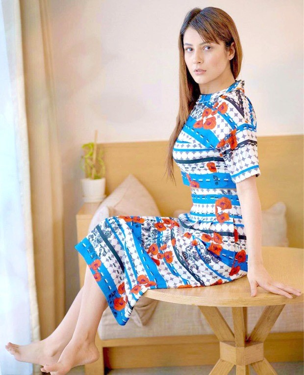 Shehnaaz Gill looks gorgeous in printed midi dress