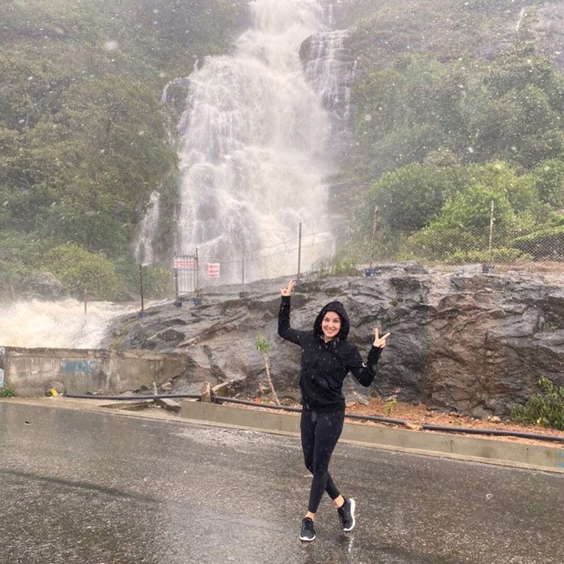 Sunny Leone enjoys Kerala's monsoon with her family while shooting for her upcoming Malayalam film